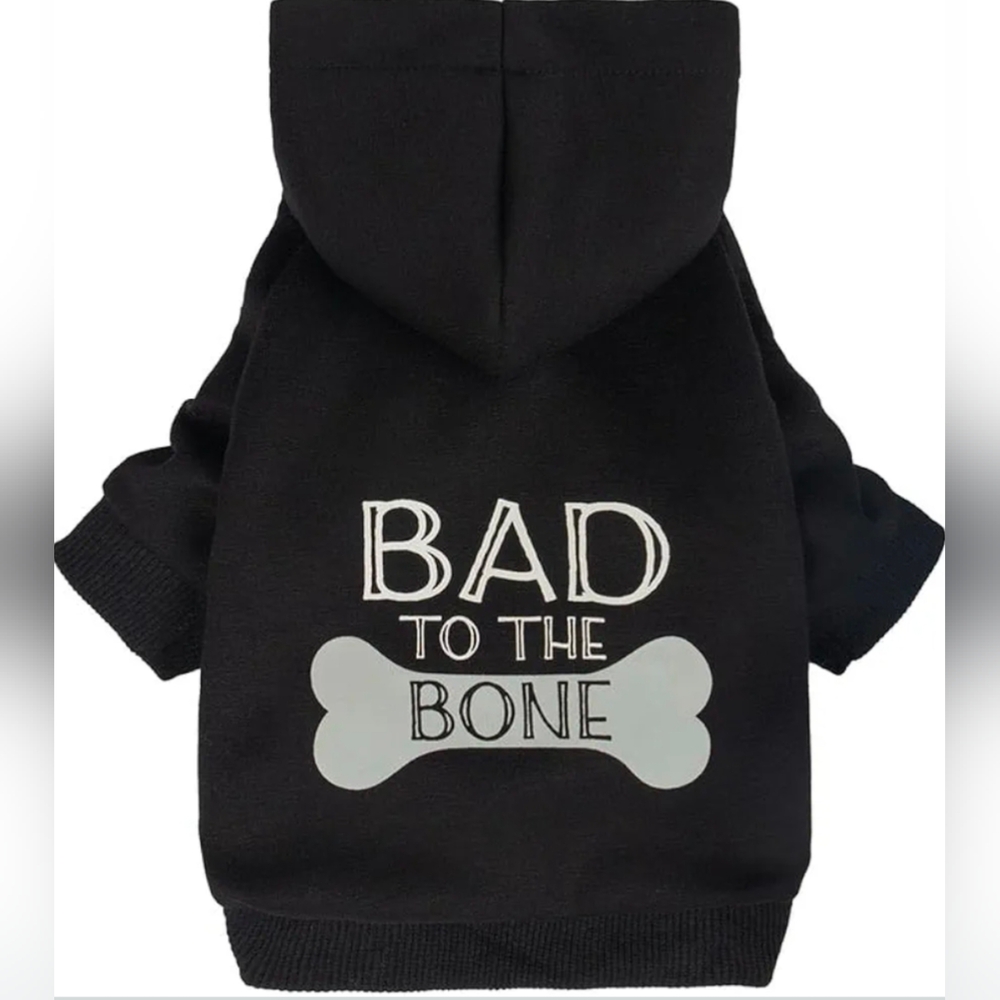Fitwarm Small Dog Bad To The Bone Hoodie Size Medium NWT